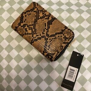Snake Print Wallet - Brown